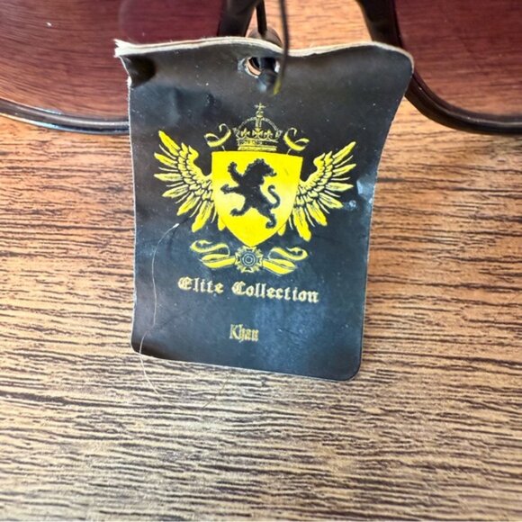 KHAN ELITE COLLECTION NWT Aviator Sunglasses Plastic Frames Black White Classic - Picture 14 of 14